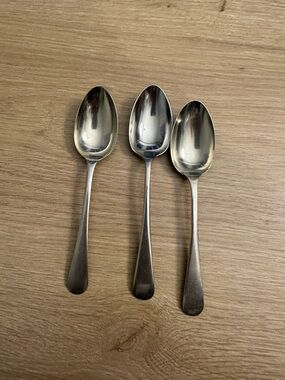 Stainless Steel Dessert Spoons - Stainless Nickel (Set of 3)